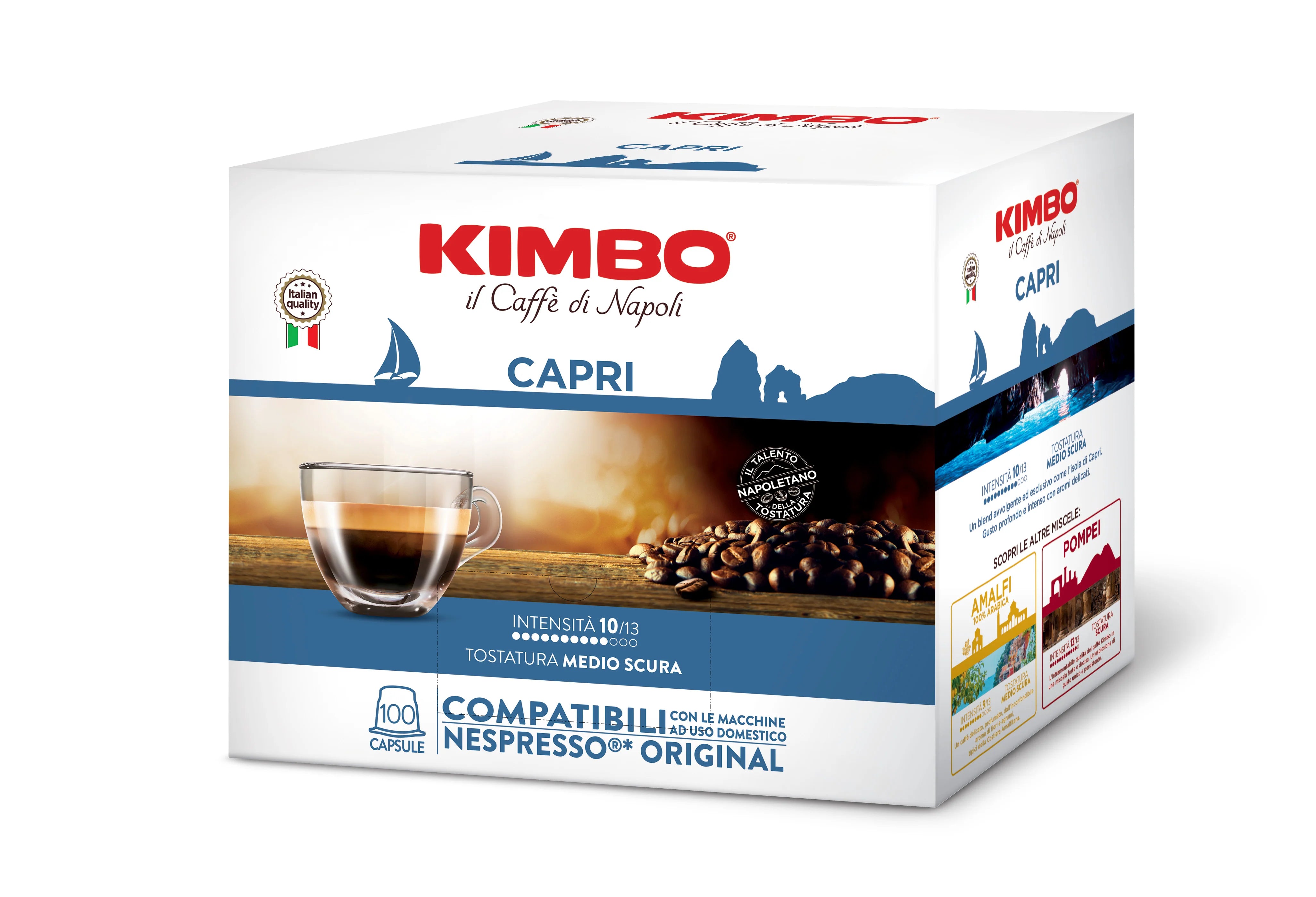 Kimbo Capsule Compatibili Nespresso®* Original - Le Meraviglie del Gusto Capri 100PZ