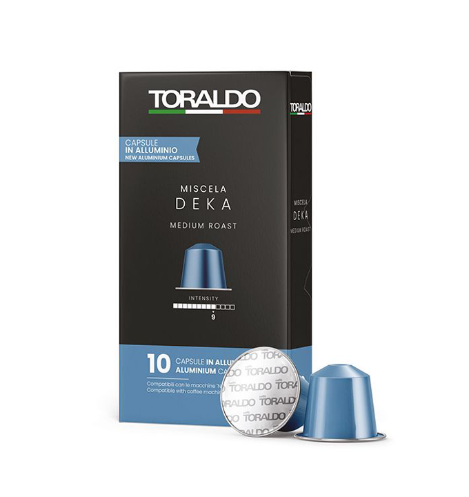 Caffè Toraldo Capsule Nespresso Deka Senza Caffeina (10 Capsule Alu)