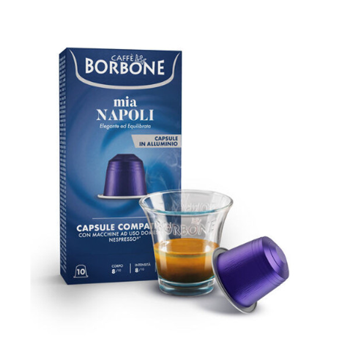 Caffè Borbone Capsula alluminio miscela Mia Napoli compatibili Nespresso® 10 pz.