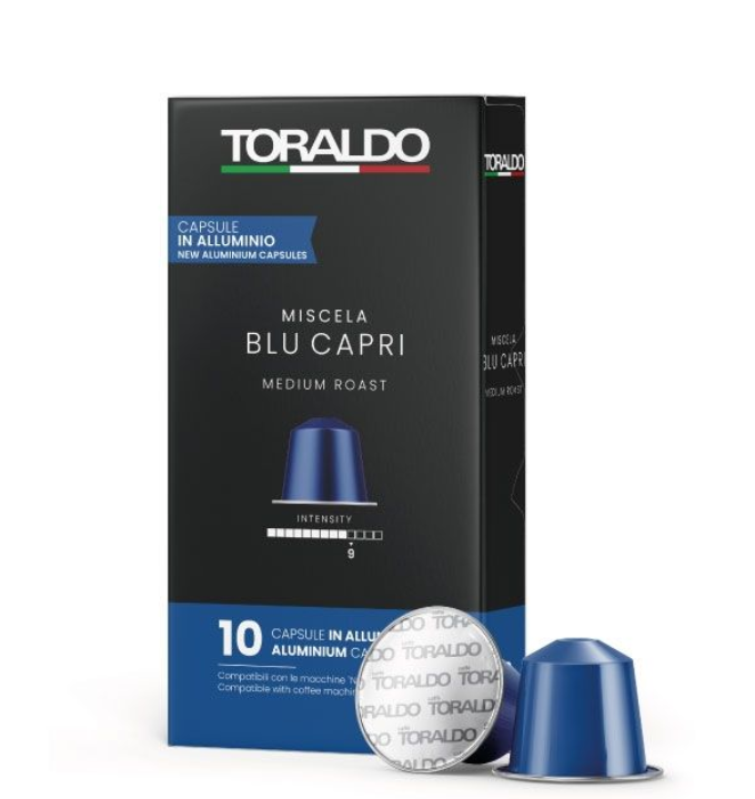 Toraldo Capsule in alluminio compatibili Nespresso –  Blu Capri