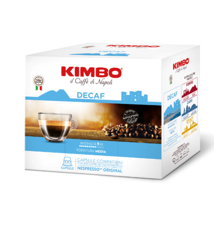 Kimbo Capsule Compatibili con Macchine Nespresso Original – Le Meraviglie del Gusto Decaf