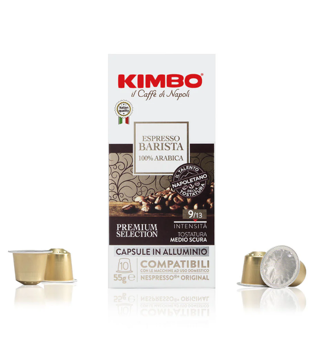 Kimbo Capsule Compatibili con Macchine Nespresso Original in Alluminio – Espresso Barista Arabica