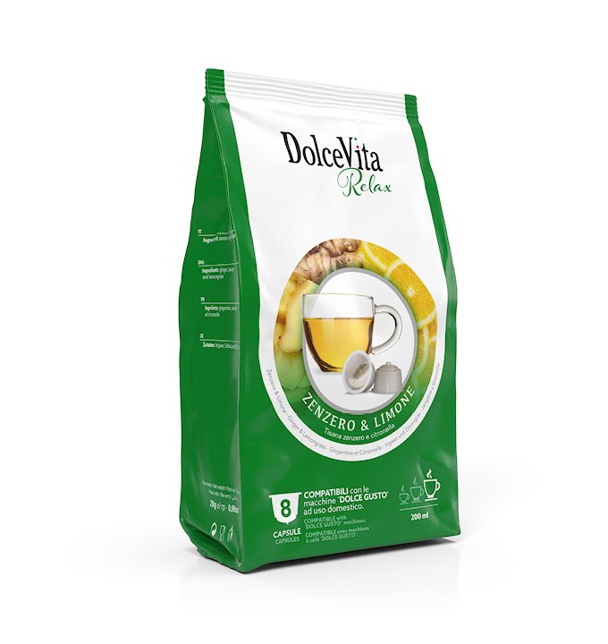 Scatola Dolce Vita Dolce Gusto®* Tisana ZENZERO E LIMONE 64pz..