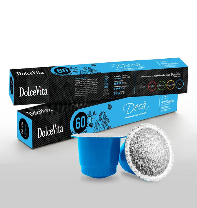 Scatola Dolce Vita compatibili Nespresso® DECAFFEINATO 100Pz