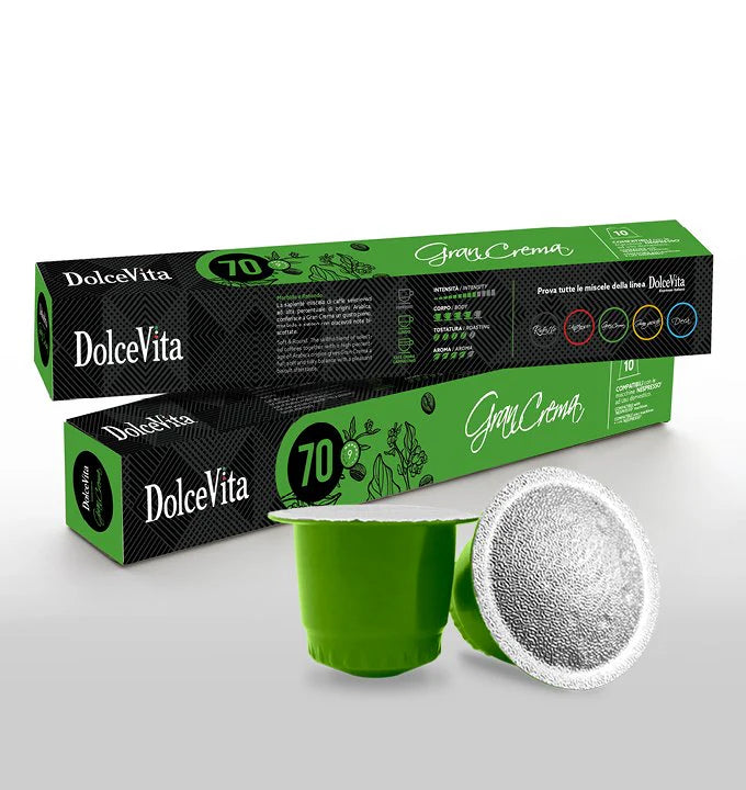 Scatola Dolce Vita compatibili Nespresso® GRAN CREMA 100Pz