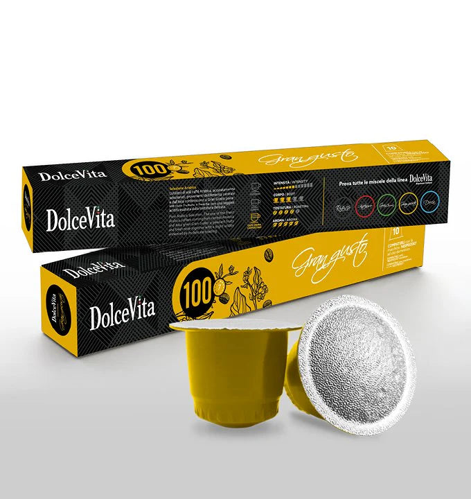 Scatola Dolce Vita compatibili Nespresso® GRAN GUSTO 100Pz