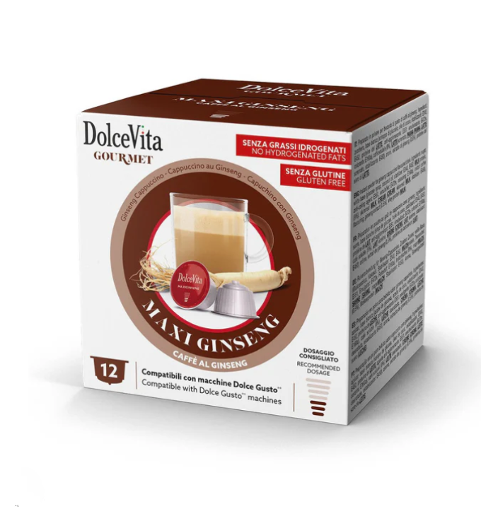 Scatola Dolce Vita compatibili Dolce Gusto ® MAXIGINSENG DOLCE 12pz.