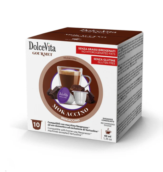 Scatola Dolce Vita compatibili Nespresso® MOKACCINO 10pz.