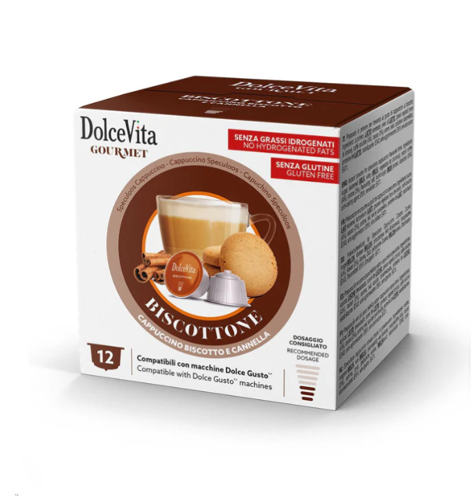 Scatola Dolce Vita compatibili Dolce Gusto ® BISCOTTONE 12pz.