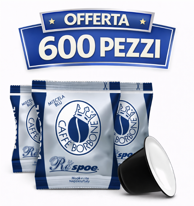 600 Capsule Caffè Borbone miscela Blu
