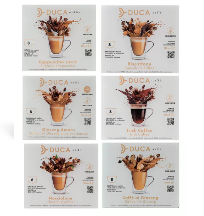 Duca kit degustazione di Solubili misti 48 Capsule compatibili Dolce Gusto®