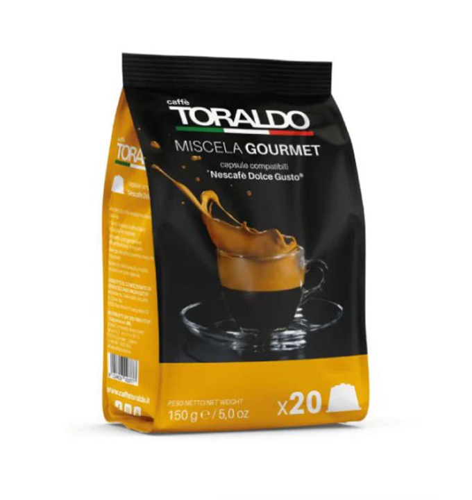 Toraldo Capsule Compatibili Nescafè Dolce Gusto* 100 Pz. - Miscela Gourmet 100% Arabica