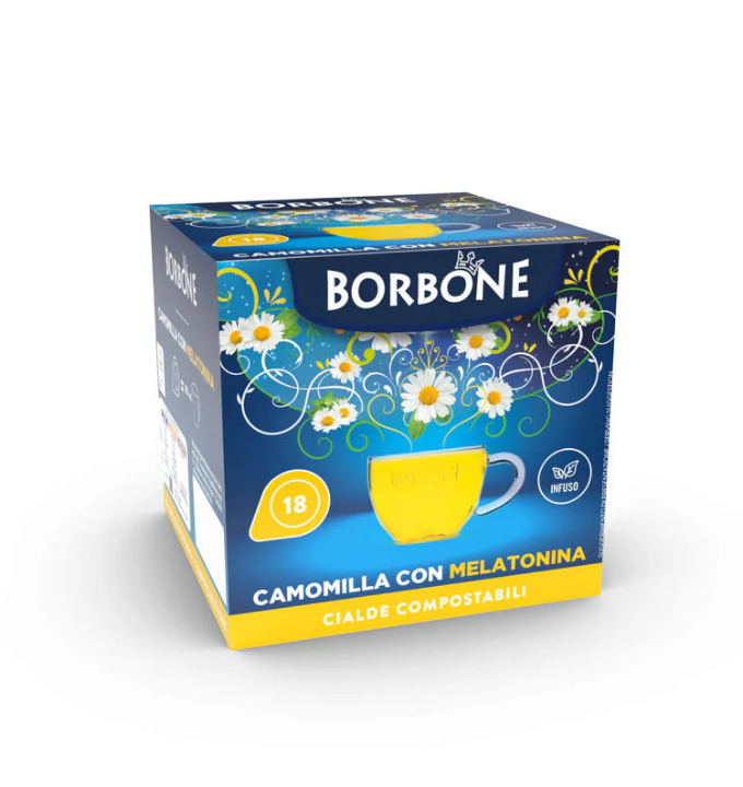 18 CIALDE BORBONE PER CAMOMILLA CON MELATONINA