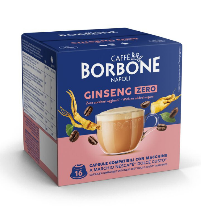 16 Capsule Borbone GINSENG ZERO Per Caffè Al Latte e Ginseng