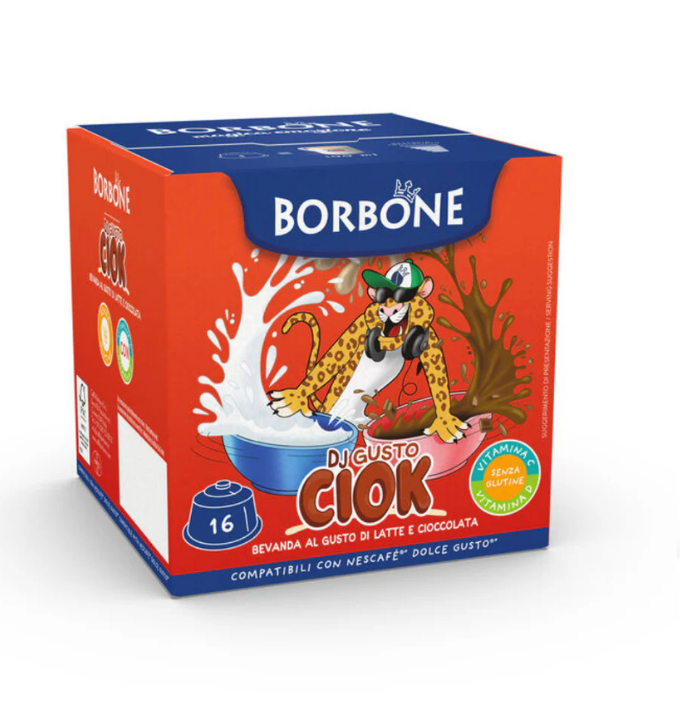 16 Capsule Borbone “DJ GUSTO CIOCK” - Latte e Cioccolato