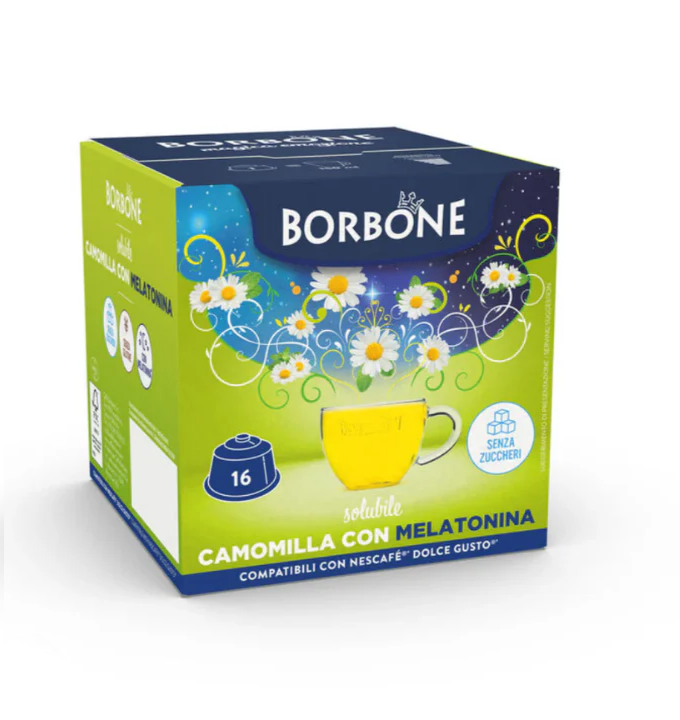 16 Capsule Borbone Per Bevanda Solubile CAMOMILLA E MELATONINA