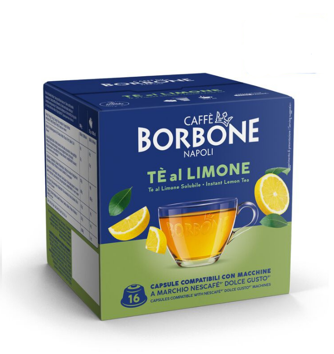 16 Capsule Borbone Per Bevanda Solubile al GUSTO TÈ AL LIMONE